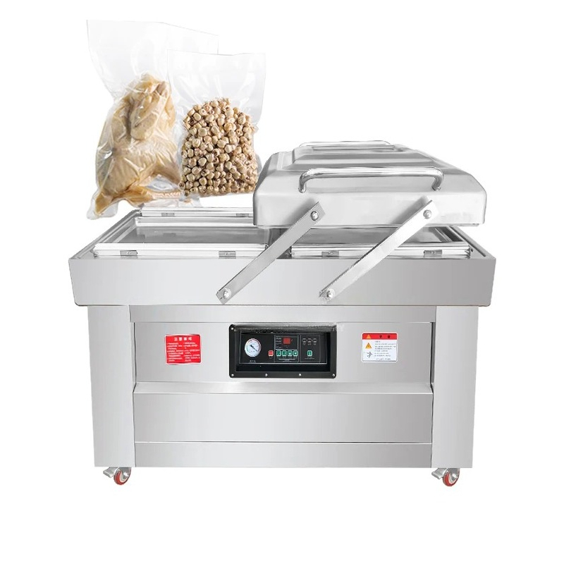 Food Vacuum Sealer Machine - Paslanmaz Çelik Ticari Çift Bölmeli Vakum